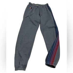 Aviator Nation 5 Stripe Sweatpants Gray